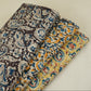 Dark Green Kalamkari Print Cotton Fabric MFR-29843