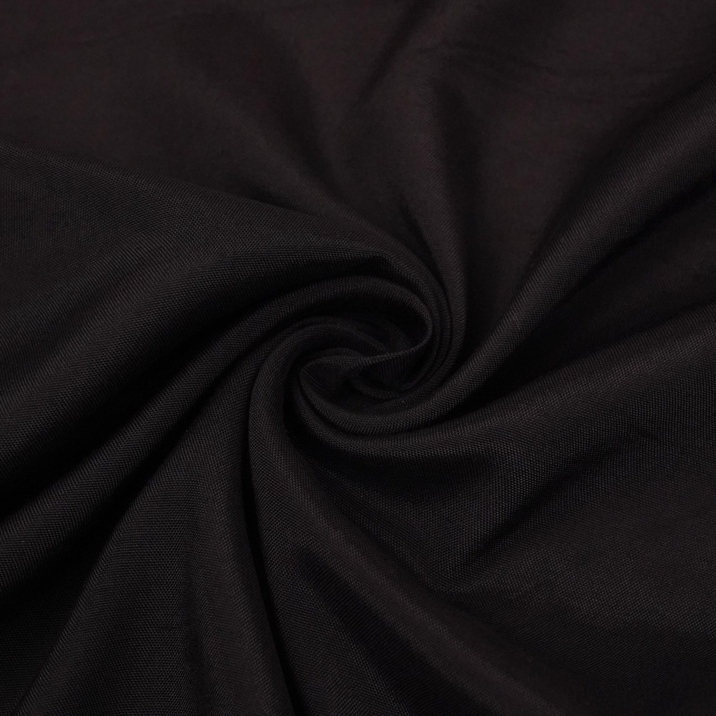 Black Solid Santoon Fabric SSMS-06 - TradeUNO