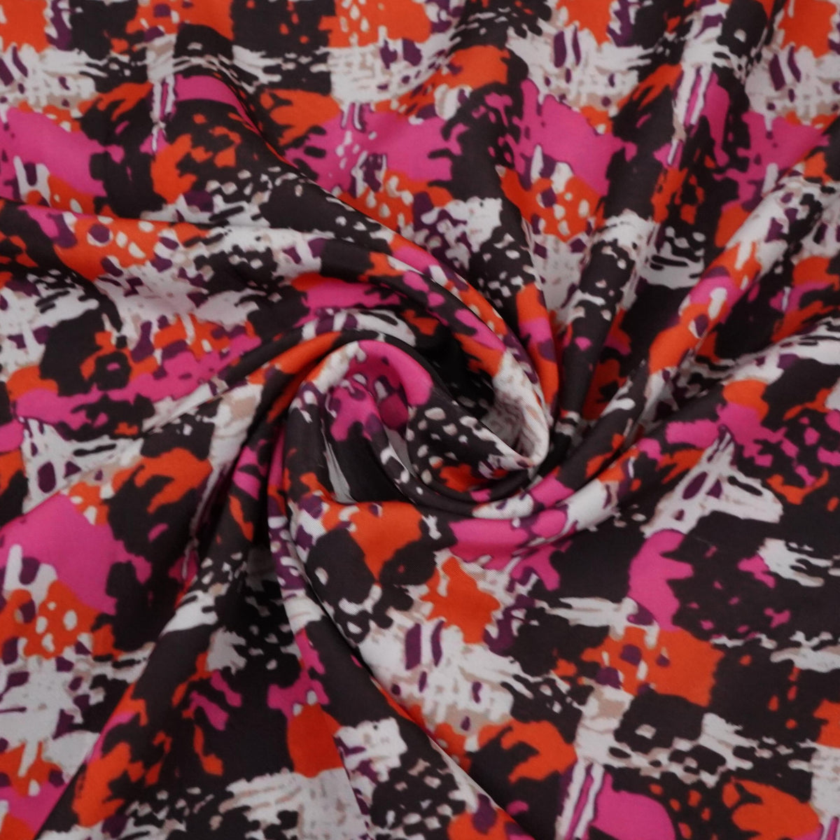 Premium Multicolor Stripe Print French Crepe Fabric – image 4 of 5