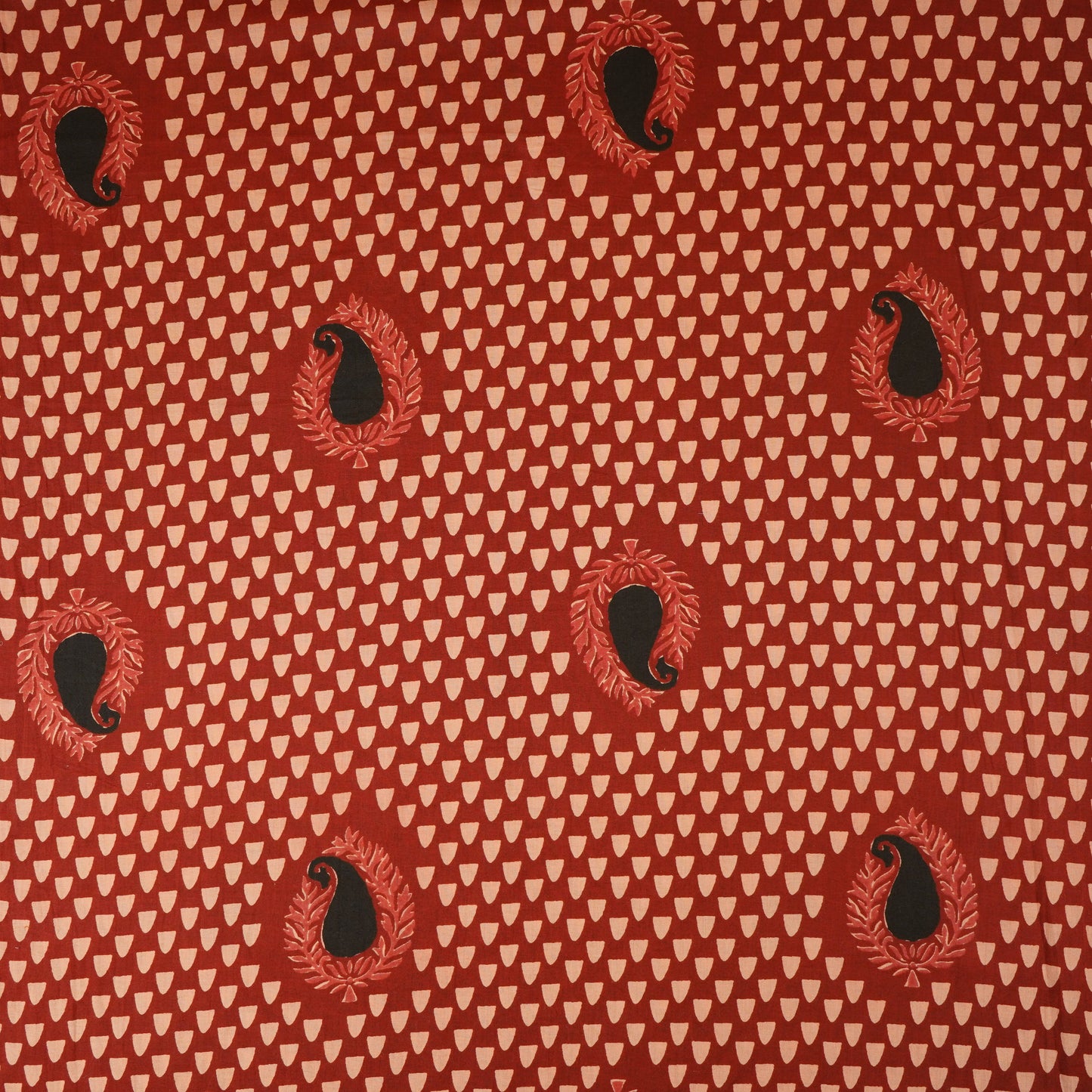 Red Ajrakh Print Cotton Fabric MFR-29839