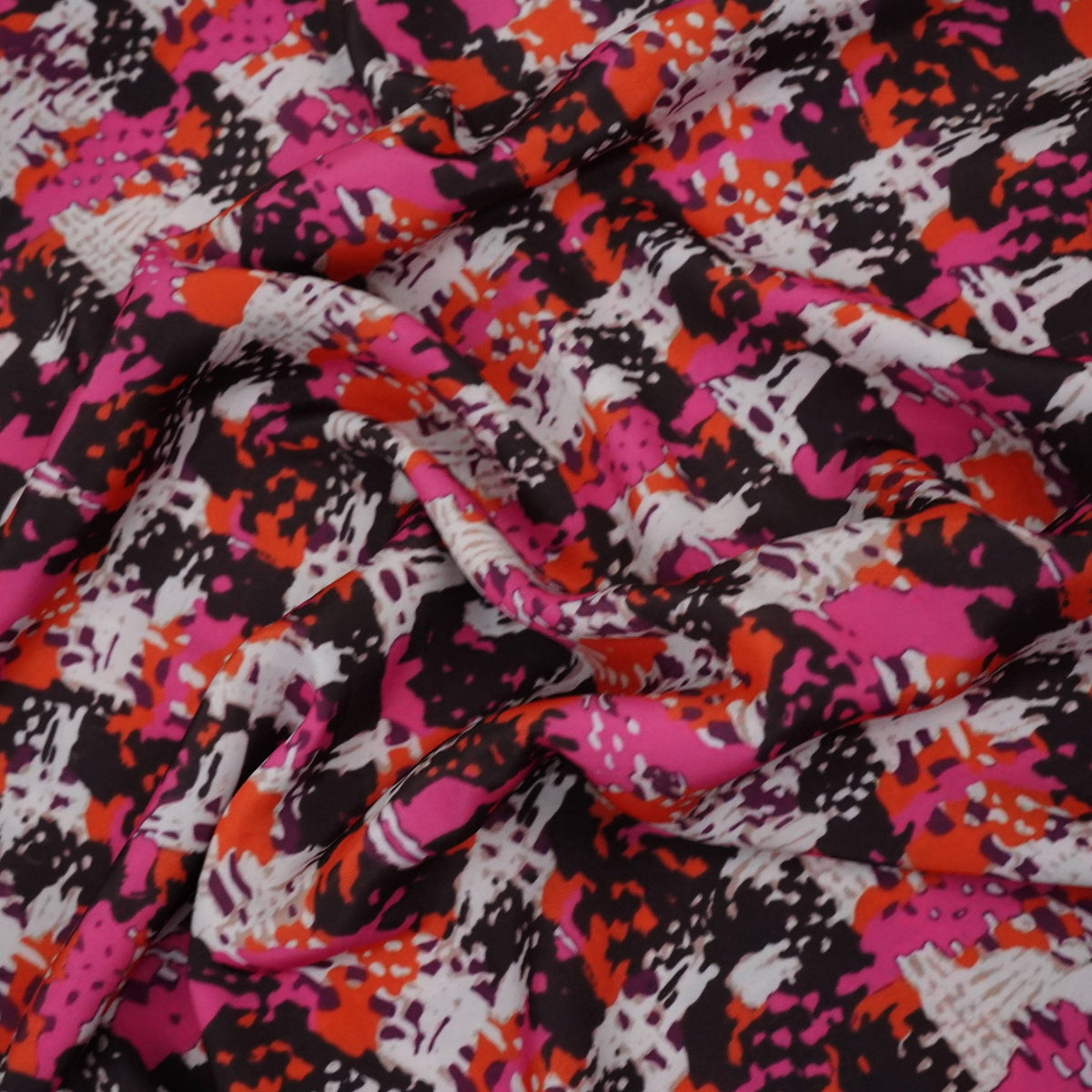 Premium Multicolor Stripe Print French Crepe Fabric – image 3 of 5