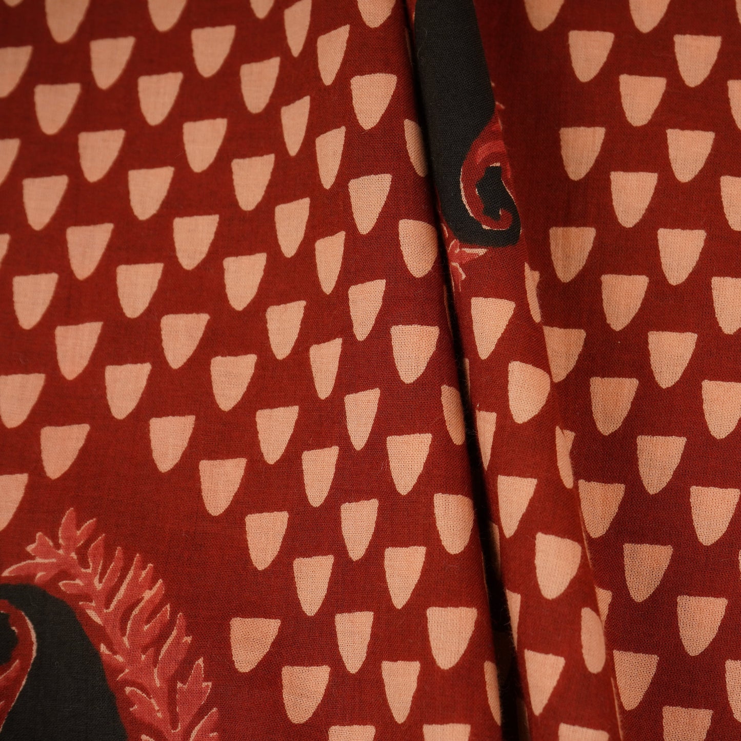 Red Ajrakh Print Cotton Fabric MFR-29839