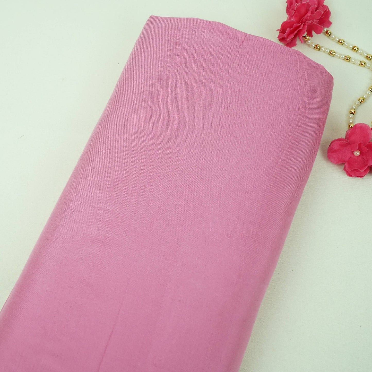 Pink Solid Santoon Fabric SSM-31777