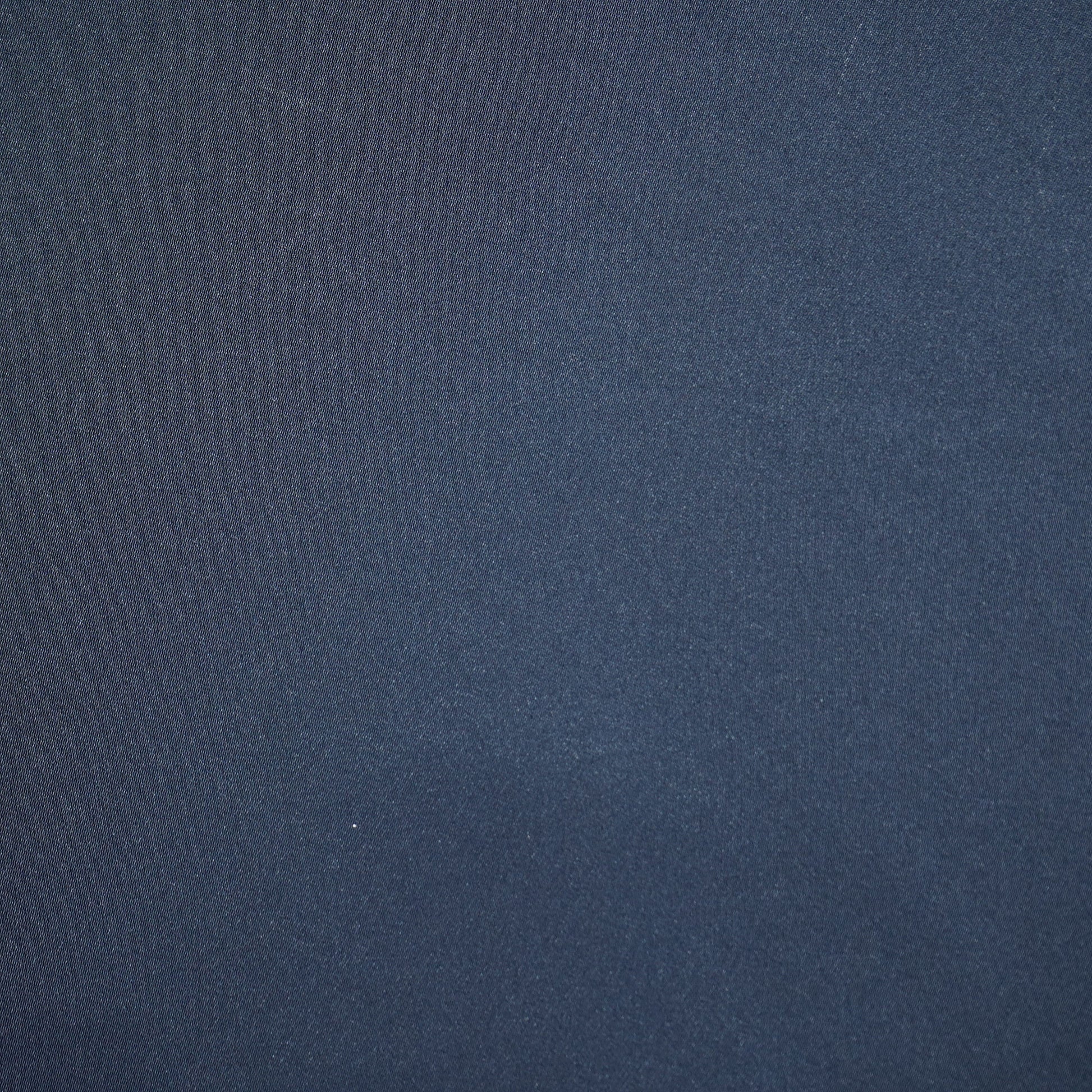 Navy Blue Solid Japanese Suiting Fabric 21969
