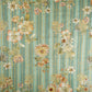 Sea Green floral Jacquard print Raw Mango Silk Fabric CW-31589