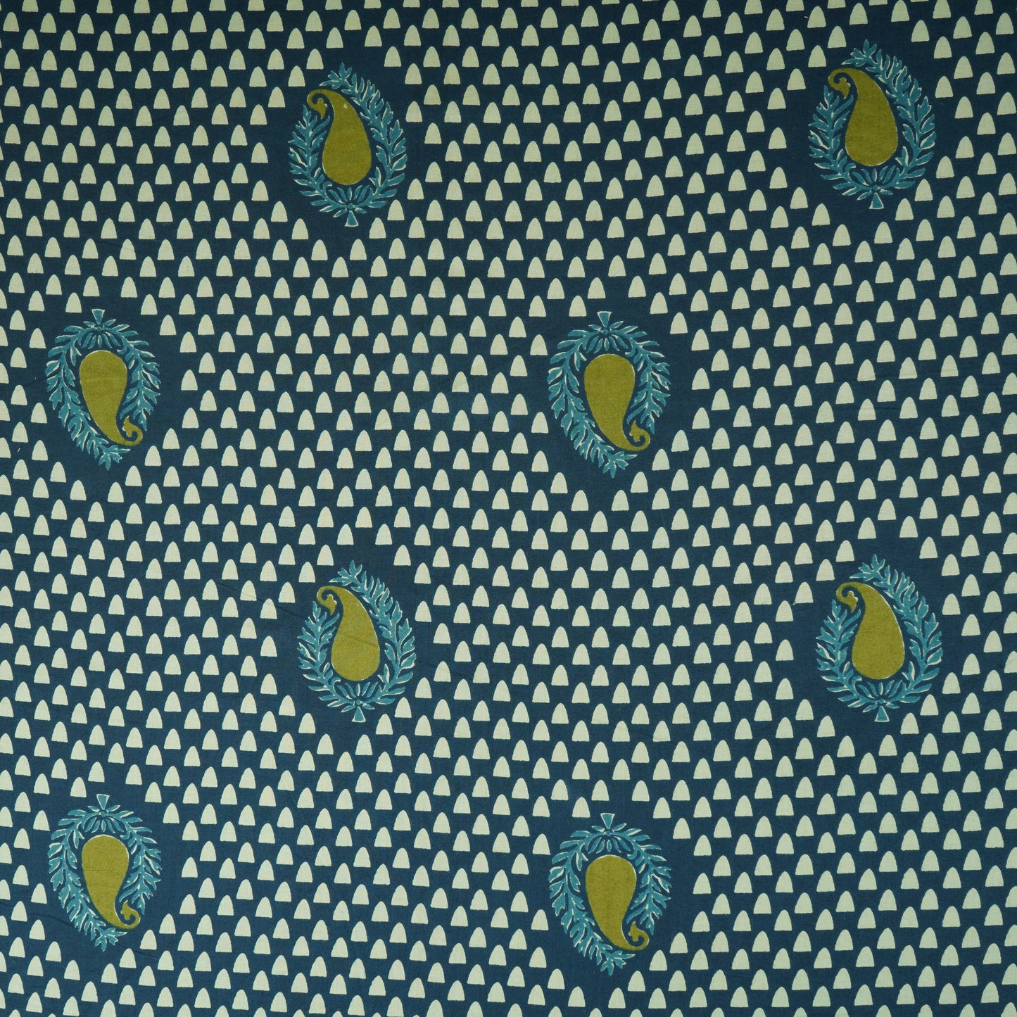 Blue Ajrakh Print Cotton Fabric MFR-29841