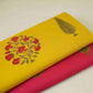 Mustard Floral Handblock Print Cotton Fabric CH-29695