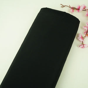 Black Solid Natural Crepe Fabric SSM-31841 - TradeUNO