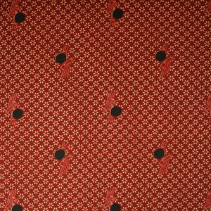 Red Floral Print Cotton Fabric MFR-29838 - TradeUNO