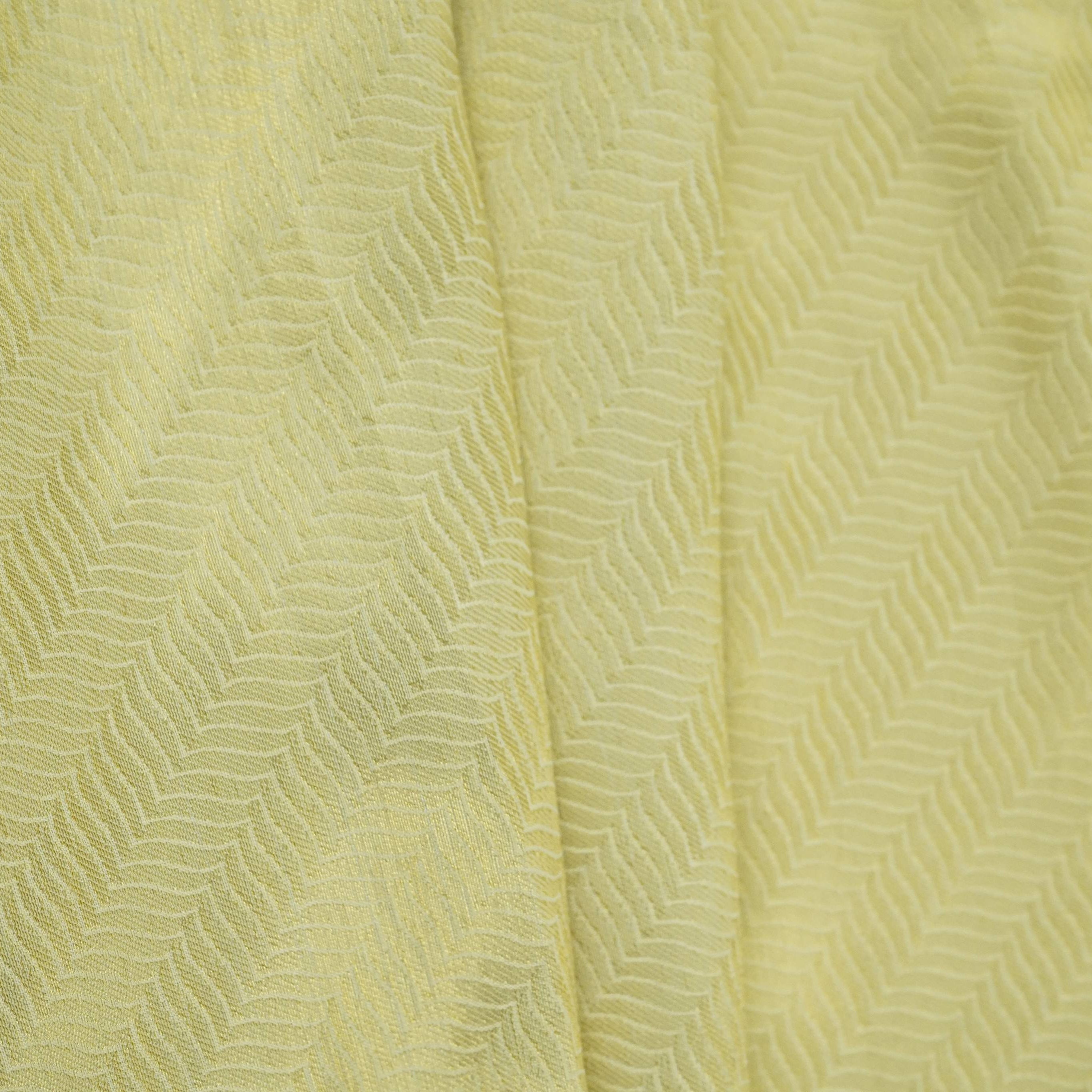 Golden Abstract weave Tenchui Silk Fabric MTI-31648 - TradeUNO