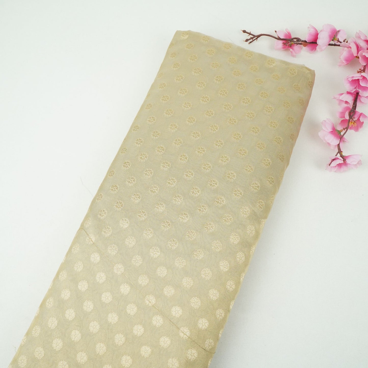 Golden Buti Kanjivaram Silk Fabric MTI-31646