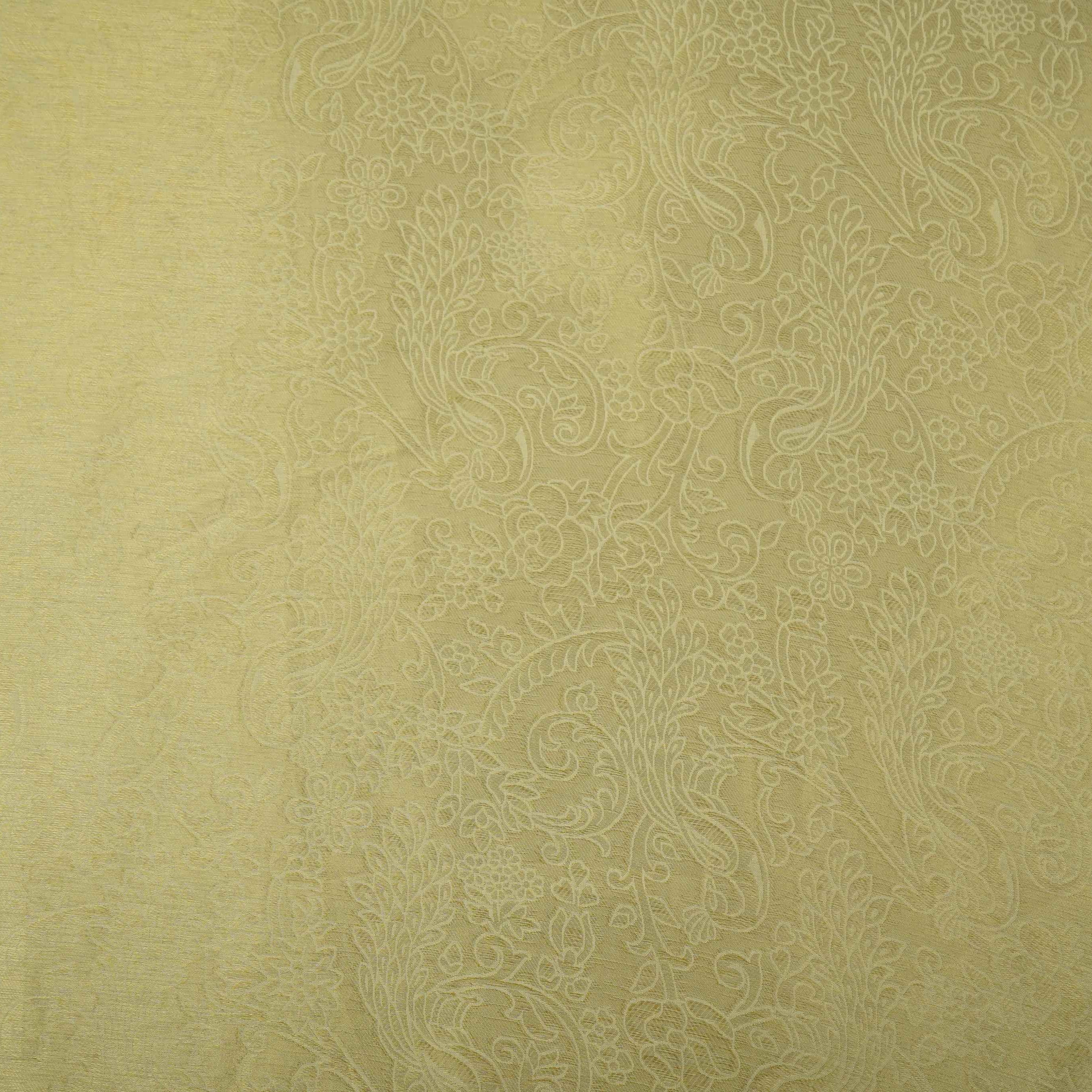 Golden floral jaal Tenchui Silk Fabric MTI-31647 - TradeUNO