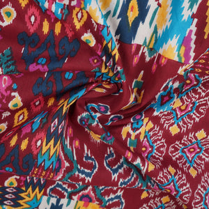Multicolor Geomatrical Print Cotton Fabric MFR-29834 - TradeUNO