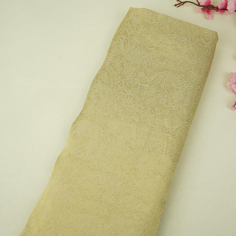 Golden floral jaal Tenchui Silk Fabric MTI-31647