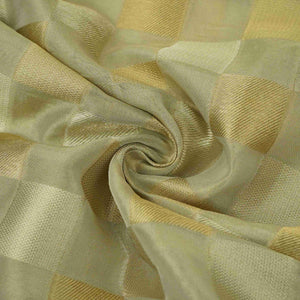 Silver Grey Check Kanjivaram Silk Fabric MTI-31645 - TradeUNO