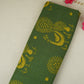 Green with Golden Paisley Print Cotton Fabric MFR-29894