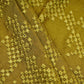 Olive Green Geometric embroidery Raw Silk Fabric VFS-31854