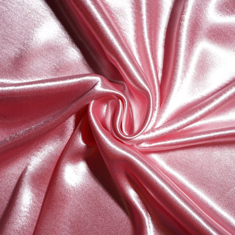 Pink Solid Soft Satin Fabric 21909