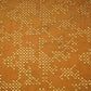 Antique Gold Geometric embroidery Raw Silk Fabric VFS-31853