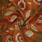 Rust Orange Kalamkari Print Cotton Fabric MFR-29883