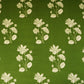 Green & White Floral Print Cotton Fabric MFR-29860