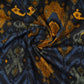 Yellow & Black Ikkat Print Cotton Fabric MFR-29851