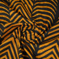 Yellow & Black Abstract Print Cotton Fabric MFR-29852