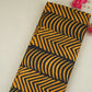 Yellow & Black Abstract Print Cotton Fabric MFR-29852