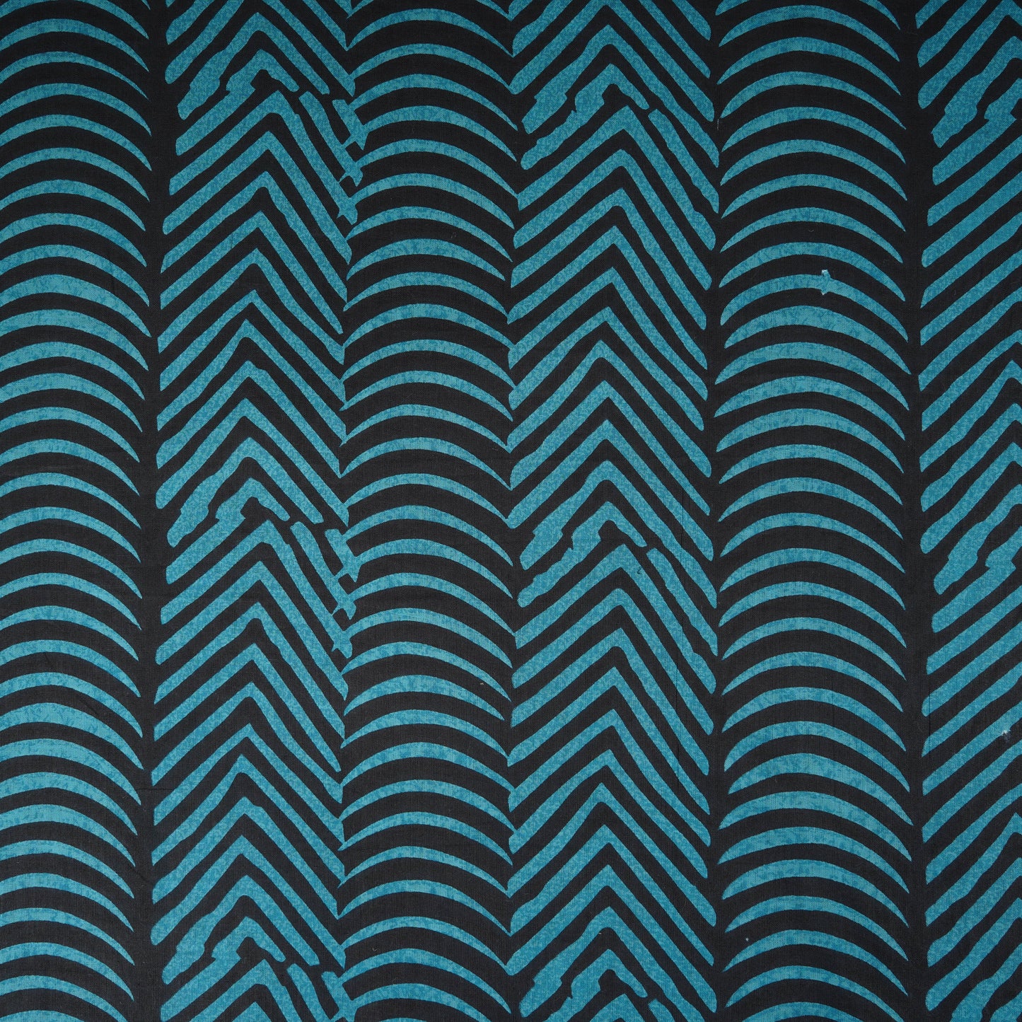 Blue & Black Abstract Print Cotton Fabric MFR-29854