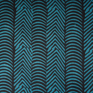 Blue & Black Abstract Print Cotton Fabric MFR-29854 - TradeUNO
