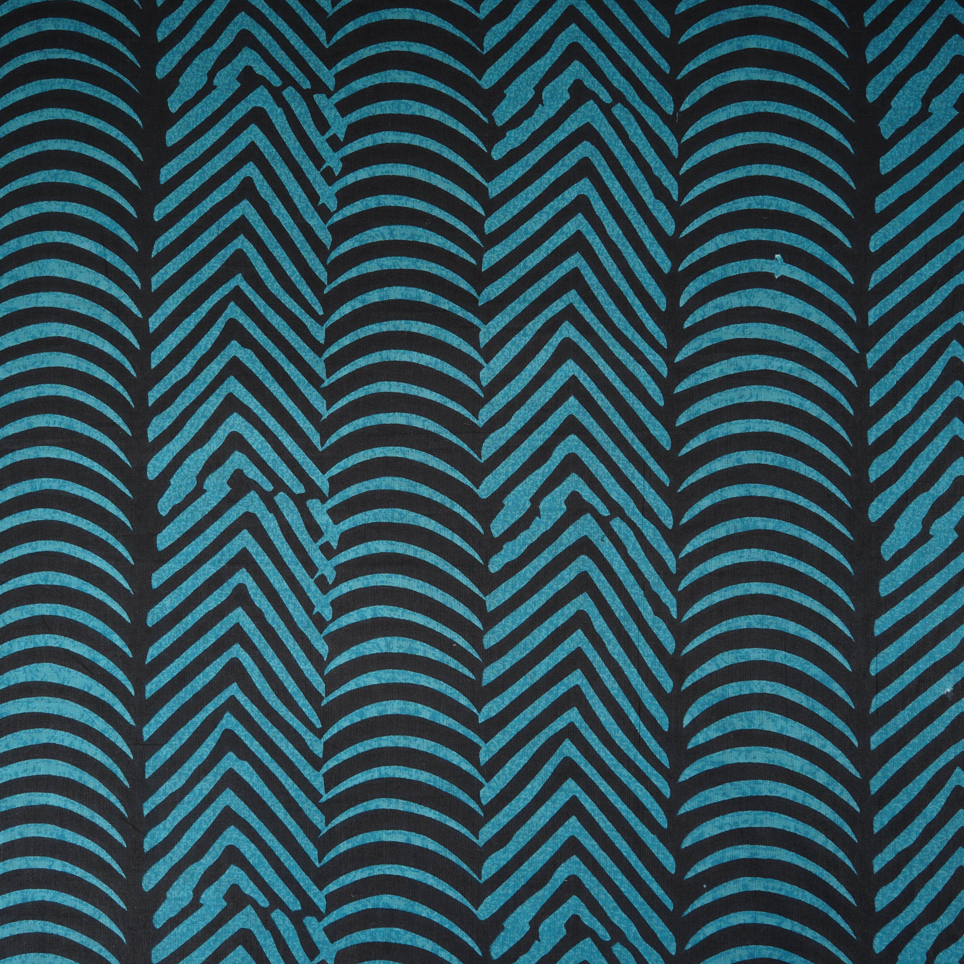 Blue & Black Abstract Print Cotton Fabric MFR-29854 - TradeUNO