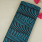 Blue & Black Abstract Print Cotton Fabric MFR-29854
