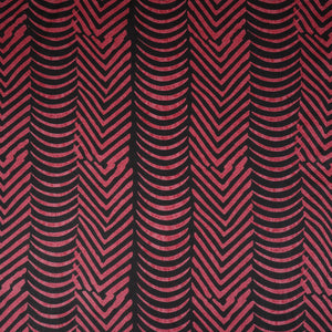 Pink & Black Abstract Print Cotton Fabric MFR-29850 - TradeUNO