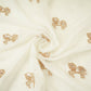White Sequins Horse Buti embroidery Organza Fabric VFS-31852