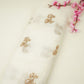 White Sequins Horse Buti embroidery Organza Fabric VFS-31852