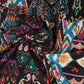 Black with Multicolor Geomatrical Print Cotton Fabric MFR-29835