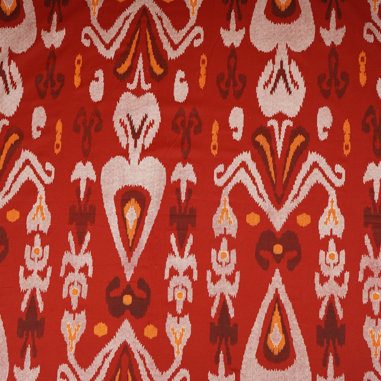 Red Ikkat Print Cotton Fabric MFR-29856