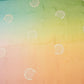 Salmon Pink with Multicolor 4D thread embroidery Organza Fabric VFS-31677