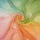 Salmon Pink with Multicolor 4D thread embroidery Organza Fabric VFS-31677