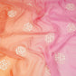 Dusty Rose with Multicolor 4D thread embroidery Organza Fabric VFS-31675