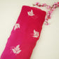 Red with Multicolor 4D thread embroidery Organza Fabric VFS-31680