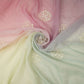 Light Sky Blue with Multicolor 4D thread embroidery Organza Fabric VFS-31672