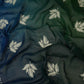 Navy Blue with Multicolor 4D thread embroidery Organza Fabric VFS-31679