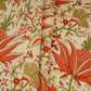 Cream with Red Floral Print Cotton Fabric MFR-29898