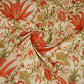 Cream with Red Floral Print Cotton Fabric MFR-29898