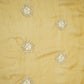 Mustard floral cutdana embroidery Organza Fabric VFS-31535