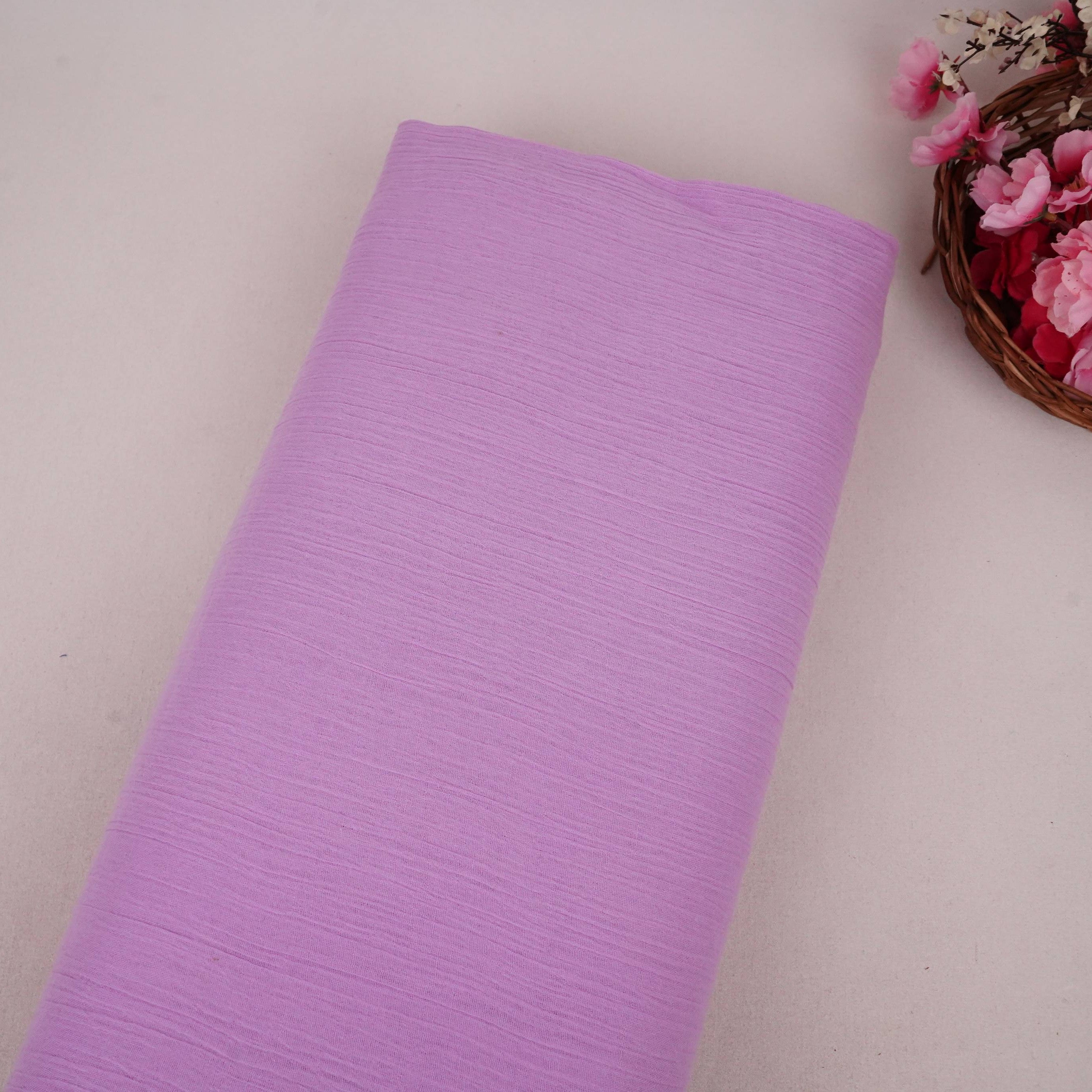 Lavender Solid Double Cotton Fabric-SKE- 26959
