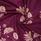 Purple & White Floral Print Cotton Fabric MFR-29858
