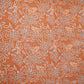 Orange floral print Cupro Linen Fabric PI-31911