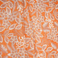 Orange floral print Cupro Linen Fabric PI-31911